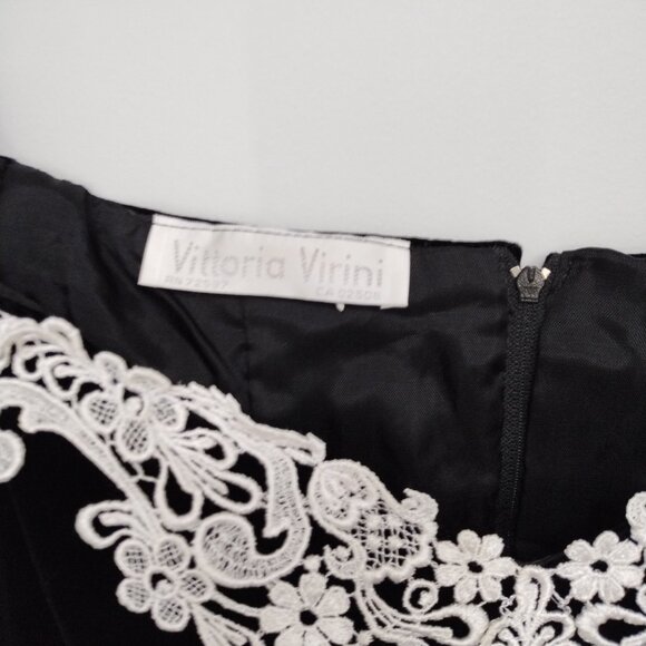 VINTAGE Vittoria Virini velvet off the shoulder dress - Picture 2 of 4